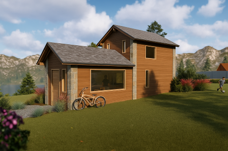 Casa modelo Arrayán, vivienda en panel SIP llave en mano en Bariloche