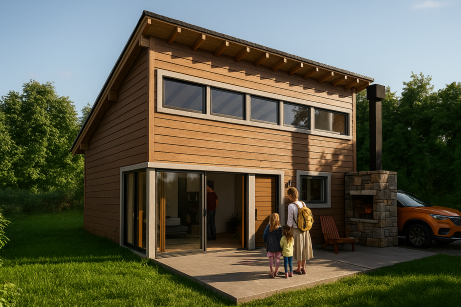 Casa modelo Llao Llao, vivienda en panel SIP llave en mano en Bariloche